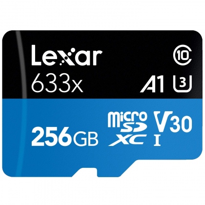 Thẻ nhớ 256GB MicroSDXC Lexar 633x A1 V30 95/45 MBs (Chuyên dụng cho GoPro)