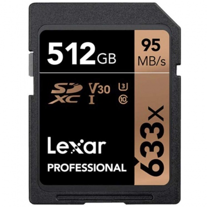 Thẻ nhớ 512GB SDXC Lexar Professional 633x V30 95/45 MBs (Phiên bản mới nhất)