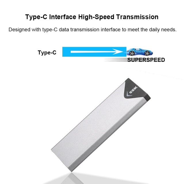 Box chuyển M.2 PCie sang USB 3.1 SSK SHE-C325 - Biến SSD M.2 NVMe thành ổ cứng di động 10