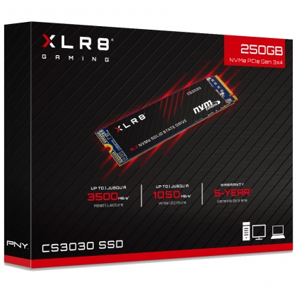 Ổ cứng SSD M2-PCIe 250GB PNY XLR8 CS3030 NVMe 2280