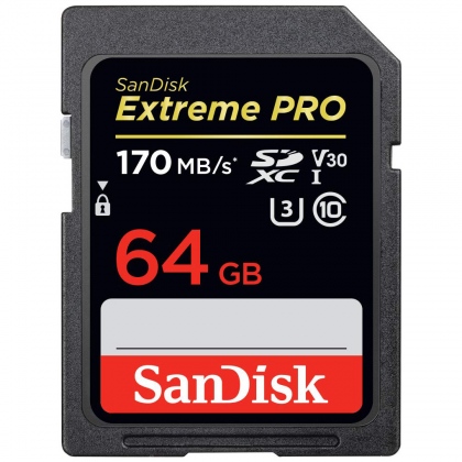 Thẻ nhớ SD 64GB SanDisk Extreme Pro 1133x V30 170/90 MBs (Bản mới nhất)