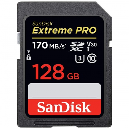 Thẻ nhớ SD 128GB SanDisk Extreme Pro 1133x V30 170/90 MBs