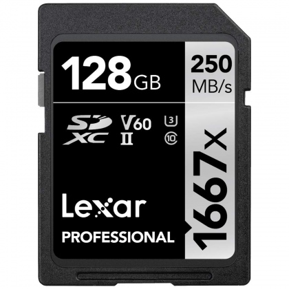 Thẻ nhớ SD 128GB Lexar Professional 1667x UHS-II V60 250/120 MBs (Bản mới nhất)