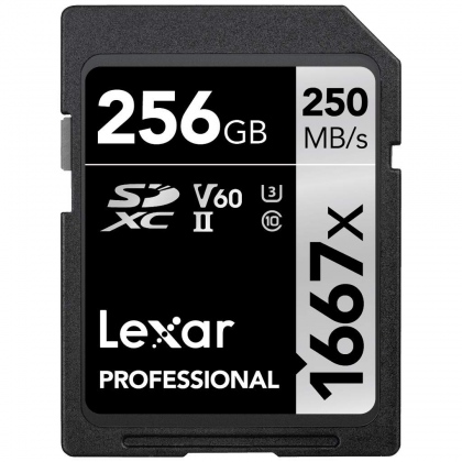 Thẻ nhớ SD 256GB Lexar Professional 1667x UHS-II V60 250/120 MBs (Bản mới nhất)