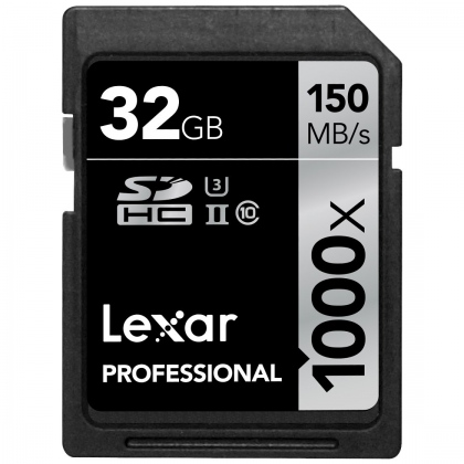 Thẻ nhớ 32GB SDHC Lexar Professional 1000x UHS-II 150/75 MBs
