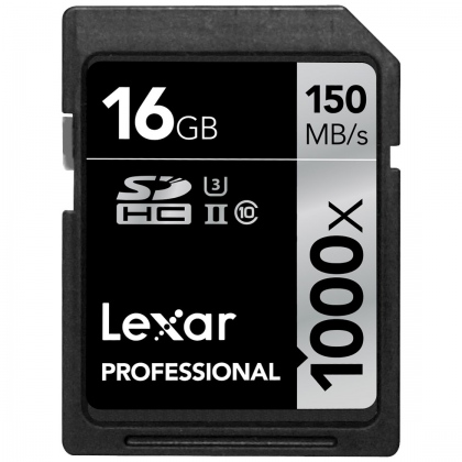 Thẻ nhớ 16GB SDHC Lexar Professional 1000x UHS-II 150/40 MBs