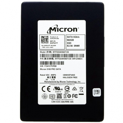 Ổ cứng SSD Doanh Nghiệp 960GB Micron 5100 Pro (Siêu bền)
