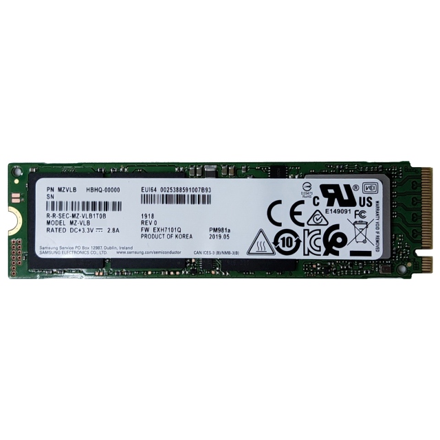 512 Gb Pm981a Dram SSD 512GB Samsung PM981 NVME