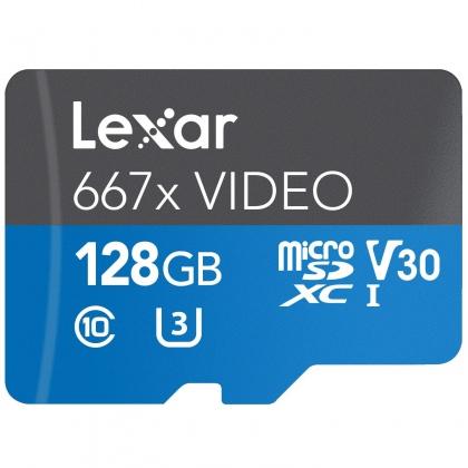 Thẻ nhớ 128GB MicroSDXC Lexar 667x Video V30 100/90 MBs
