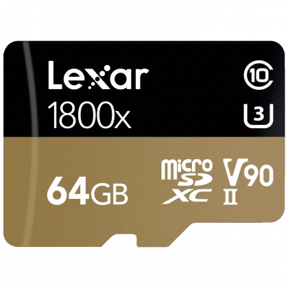 Thẻ nhớ 64GB MicroSDXC Lexar 1800x V90 UHS-II 270/150 MBs