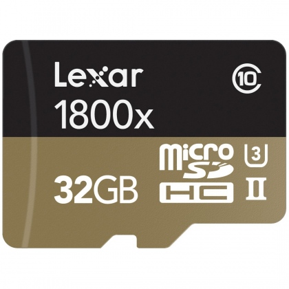 Thẻ nhớ 32GB MicroSDHC Lexar 1800x UHS-II 270/150 MBs