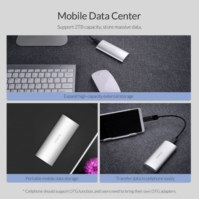 Box chuyển M2 Sata sang USB 3.0 ORICO M2D-U3 - Biến SSD M.2 thành ổ cứng di động 12