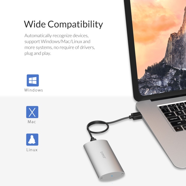 Box chuyển M2 Sata sang USB 3.0 ORICO M2D-U3 - Biến SSD M.2 thành ổ cứng di động 16