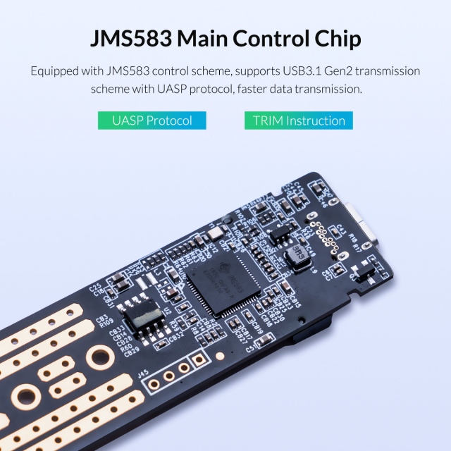 Box chuyển M.2 PCie sang USB 3.1 ORICO PBM2-C3 - Biến SSD M.2 NVMe thành ổ cứng di động 15