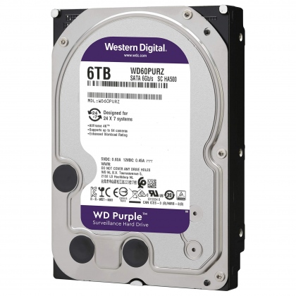 Ổ cứng HDD Desktop 6TB Western Digital WD Purple (Chuyên Camera)