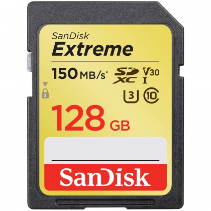 Thẻ nhớ SD 128GB SanDisk Extreme 1000x V30 150/70 MBs (Phiên bản mới nhất)