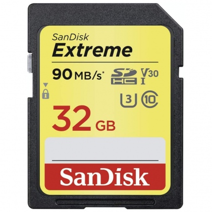 Thẻ nhớ SD 32GB SanDisk Extreme 600x V30 90/40 MBs (Phiên bản mới nhất)