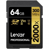 Thẻ nhớ SD 64GB Lexar Professional 2000x UHS-II V90 300/260 MBs (Bản mới nhất)