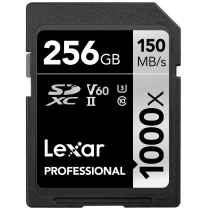 Thẻ nhớ SD 256GB Lexar Professional 1000x UHS-II V60 150/90 MBs (Bản mới nhất)