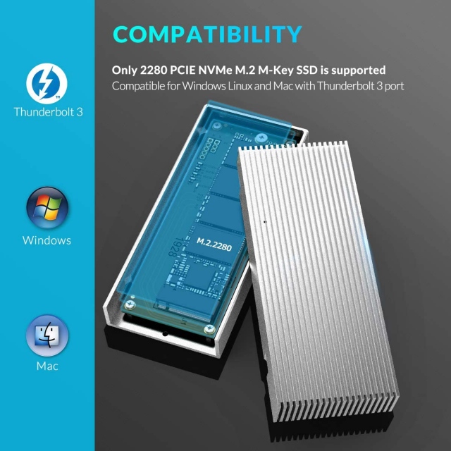 Box chuyển M.2 NVME sang Thunderbolt 3 ORICO SCM2T3-G40 - Biến M2 PCIe thành ổ di động 15