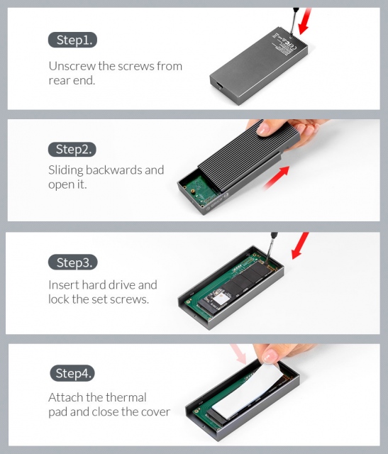 Box chuyển M.2 NVME sang Thunderbolt 3 ORICO SCM2T3-G40 - Biến M2 PCIe thành ổ di động 9