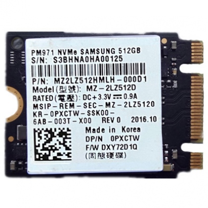 Ổ cứng SSD M2-PCIe 512GB Samsung PM971 NVMe 2230 (Laptop siêu mỏng, Surface X, Surface 3...)