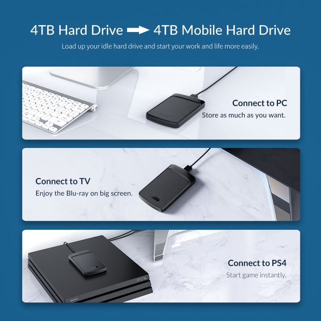Box Orico 2020U3 USB 3.0 - Biến HDD/SSD 2.5-Inch thành ổ cứng di động 12