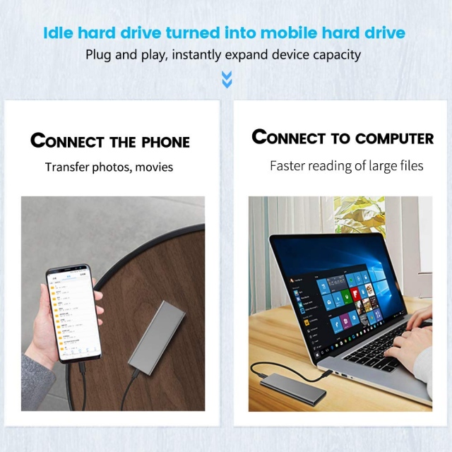 Box chuyển M.2 PCie sang USB 3.1 BASIC HD6100 - Biến SSD M.2 NVMe thành ổ cứng di động 12