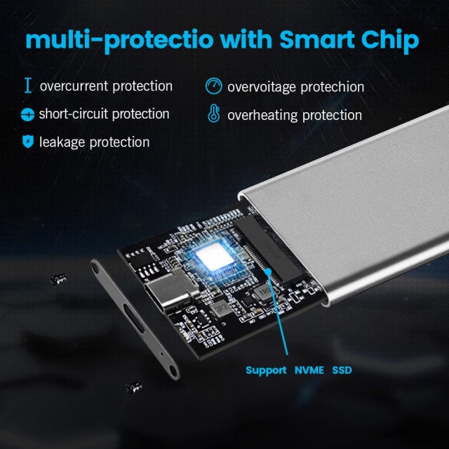 Box chuyển M.2 PCie sang USB 3.1 BASIC HD6100 - Biến SSD M.2 NVMe thành ổ cứng di động 13