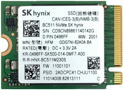 Ổ cứng SSD M2-PCIe 512GB SK Hynix BC511 NVMe 2230