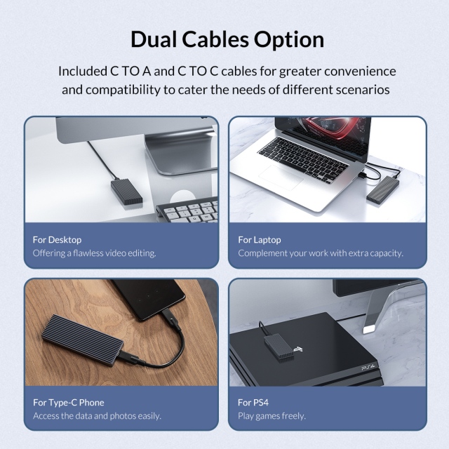 Box chuyển M.2 PCIe sang USB 3.2 ORICO M2PA-C3 - Biến SSD M.2 NVMe thành ổ cứng di động 9