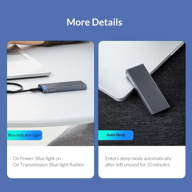 Box chuyển M.2 PCIe sang USB 3.2 ORICO M2PA-C3 - Biến SSD M.2 NVMe thành ổ cứng di động 10