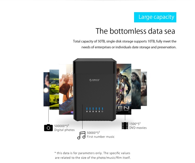 Dock ORICO DS500U3 5 khe SATA Hard Drive USB 3.0 9