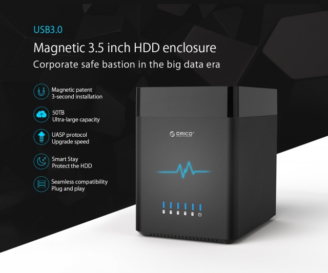 Dock ORICO DS500U3 5 khe SATA Hard Drive USB 3.0 7