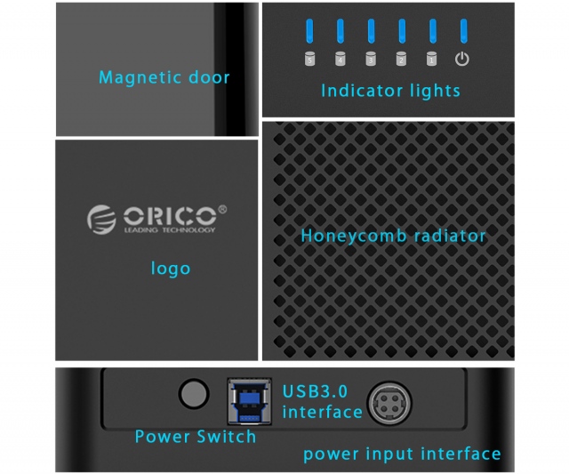 Dock ORICO DS500U3 5 khe SATA Hard Drive USB 3.0 14