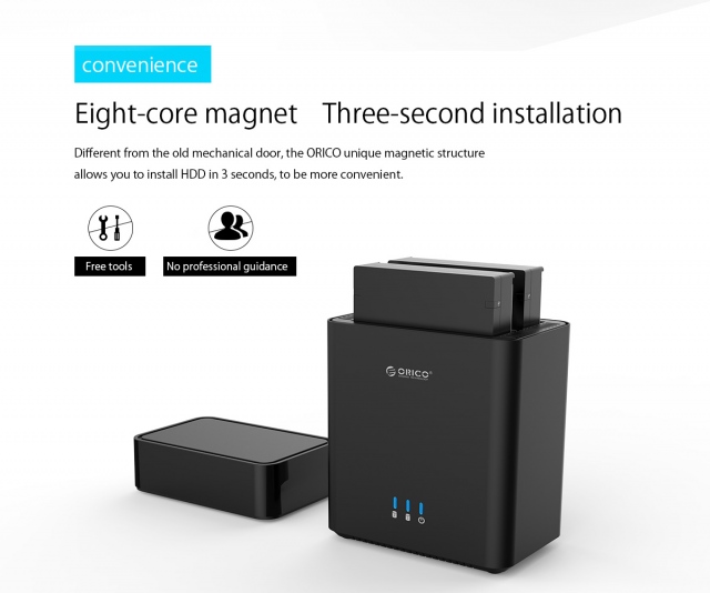 Dock ORICO DS200U3 2 khe SATA Hard Drive USB 3.0 7