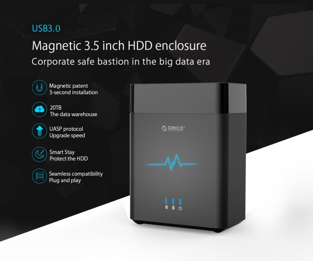 Dock ORICO DS200U3 2 khe SATA Hard Drive USB 3.0 6