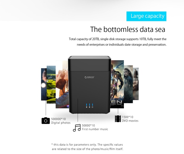 Dock ORICO DS200U3 2 khe SATA Hard Drive USB 3.0 8