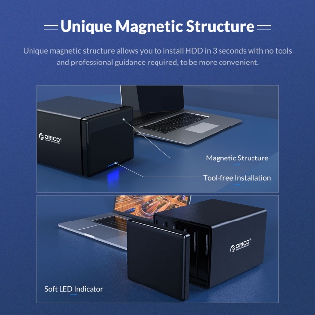Dock ORICO NS800U3 8 khe SATA Hard Drive USB 3.0 2