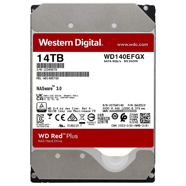 Ổ cứng HDD Desktop 14TB WD Red Plus - Tuanphong.vn