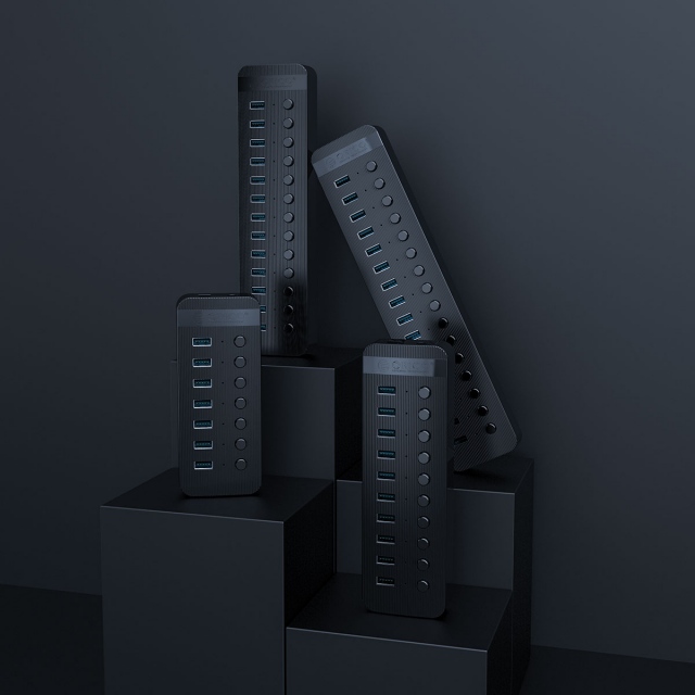 Bộ chia 10 cổng USB 3.0 công tắc riêng Orico CT2U3-10AB (Hub USB Orico 10 Port) 13