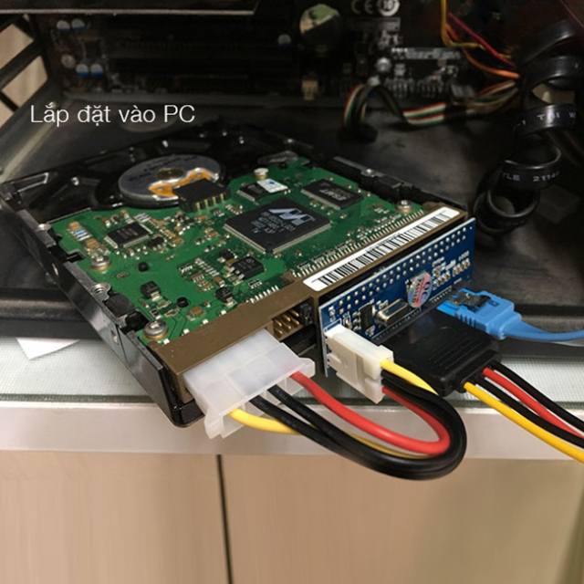 Card chuyển đổi ổ cứng HDD IDE/PATA 40pin 3.5 inch sang SATA 9