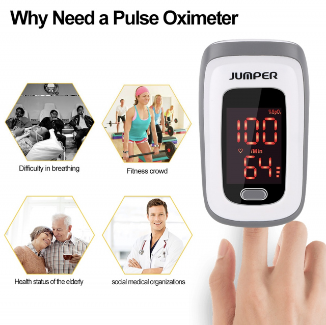 Máy đo nồng độ oxy trong máu SpO2 & nhịp tim Jumper JPD-500E 5