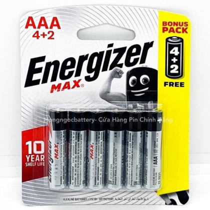 Pin Energizer Max AAA E92 BP4+2 (Gói 6 viên pin)