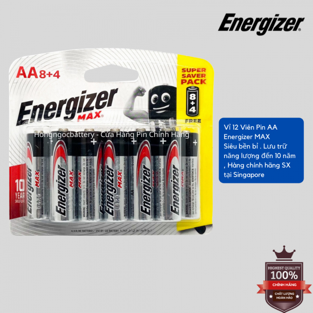 Pin Energizer Max AA E91 BP8+4 4