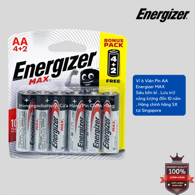 Pin Energizer Max AA E91 BP4+2 2