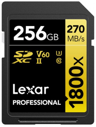 Thẻ nhớ SD 256GB Lexar Professional 1800x UHS-II V60