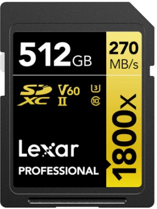 Thẻ nhớ SD 512GB Lexar Professional 1800x UHS-II V60