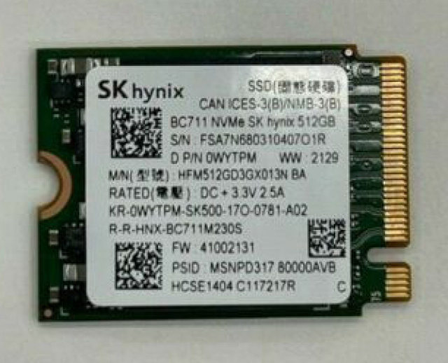 Ổ cứng SSD M2-PCIe 512GB SK Hynix BC711 NVMe 2230 - Tuanphong.vn