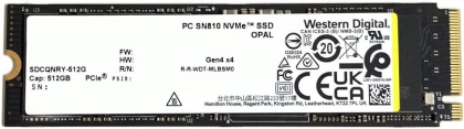 Ổ cứng SSD M2-PCIe 512GB WD SN810 NVMe 2280